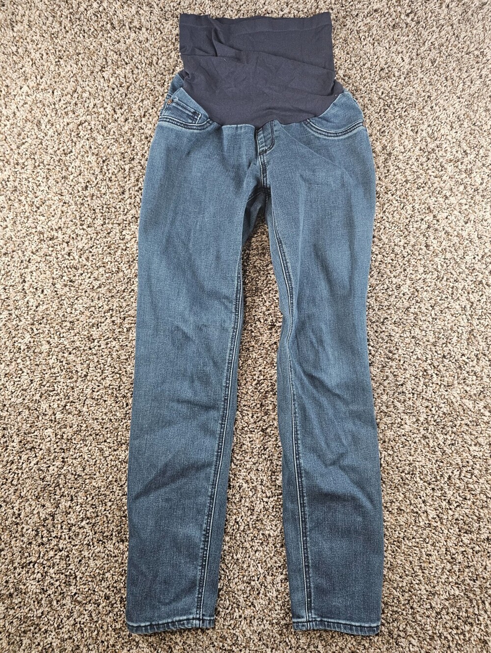 Indigo Blue Womens Sz M Maternity Blue Jeans Medium Wash Straight Leg